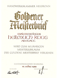 Goldener Meisterbrief